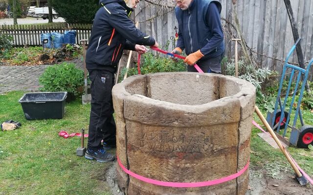 Sicherung bis die geschmiedeten Ringe kommen