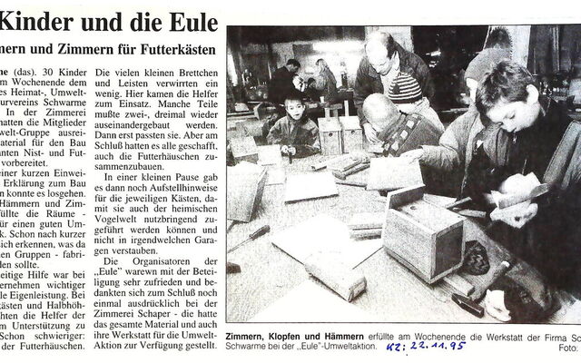 Nistkästenbau bei Grundschülern beliebt