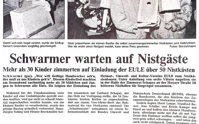 11 Wettbewerb um den ersten Vogel